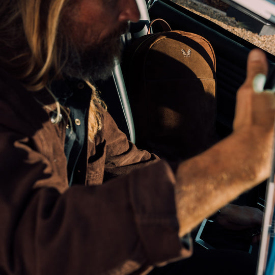 Brown Suede Backpack | Waterproof Laptop Backpack