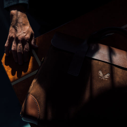 Brown Suede Briefcase | Waterproof Briefcase | Bennett Winch