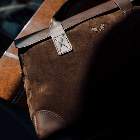Brown Suede Briefcase | Waterproof Briefcase | Bennett Winch