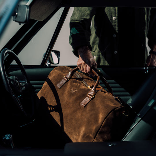 Brown Suede Commuter | Waterproof Duffle Bag