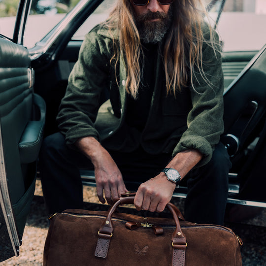 Brown Suede Commuter | Waterproof Duffle Bag