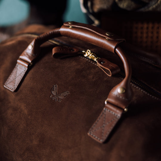 Brown Suede Weekender | Waterproof Weekend Bag