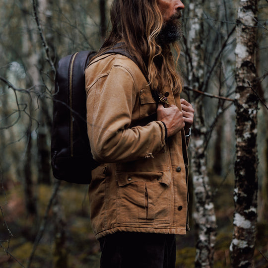 Brown Leather Backpack for Men