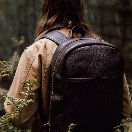 Brown Leather Backpack for Men