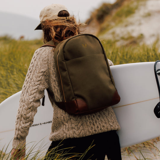 The Backpack | Olive Green Canvas Backpack for Men