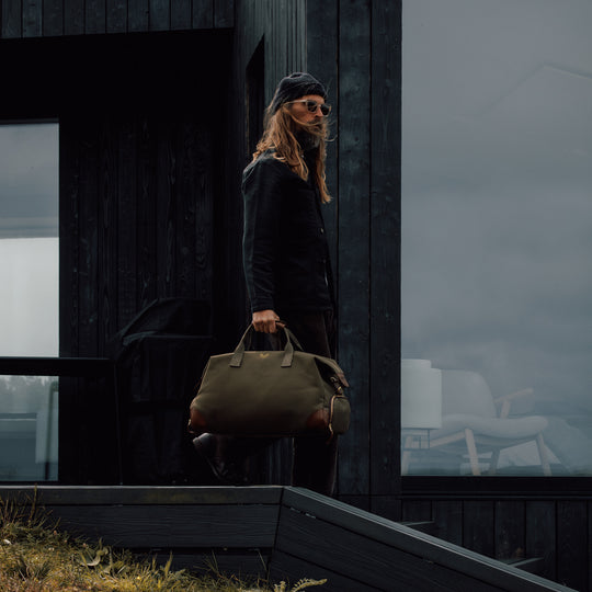 Olive Green Canvas Weekender | Men's Weekend Bag