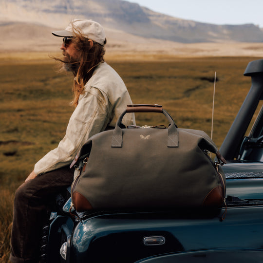 Olive Green Canvas Weekender | Men's Weekend Bag