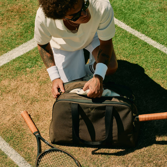 Olive Sports Duffel | Fits 2 Rackets & Laptop