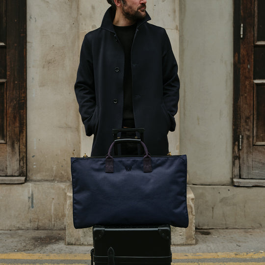 Navy Tri-Fold Garment Bag | Suit Garment Bag for Travel