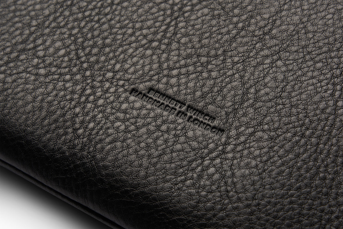 Flight Pouch - Black Leather