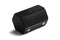 front view of luxury two section black leather watch roll