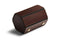 front view of luxury brown leather watch roll