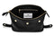 inside of black leather toiletry bag