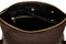 interior clip in/out wet compartment of brown leather toiletry bag
