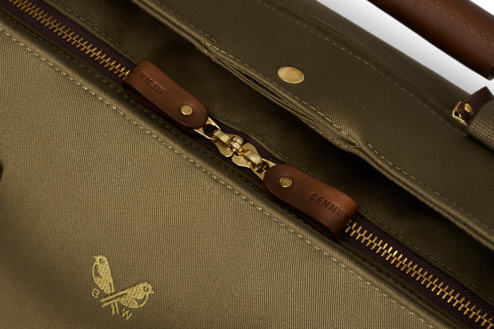 closures on suit carrier holdall bag