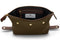 luxury green wash bag with zipper inside 