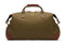 weekender bag in green canvas
