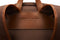 the Bennett Winch branding on the leather on the backside of the backpack 