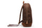 side view of brown mens luxury backpack