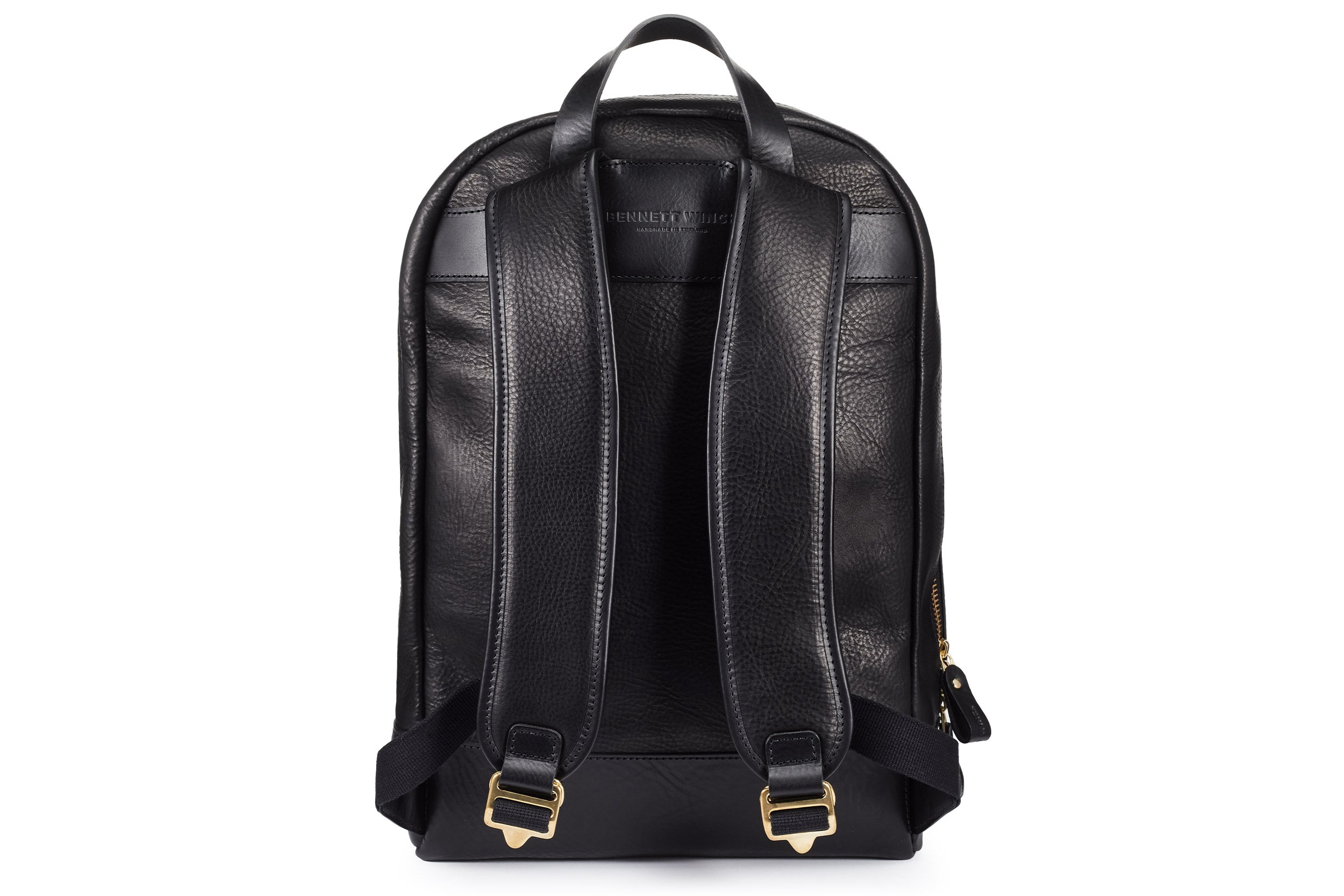 leather backpack black