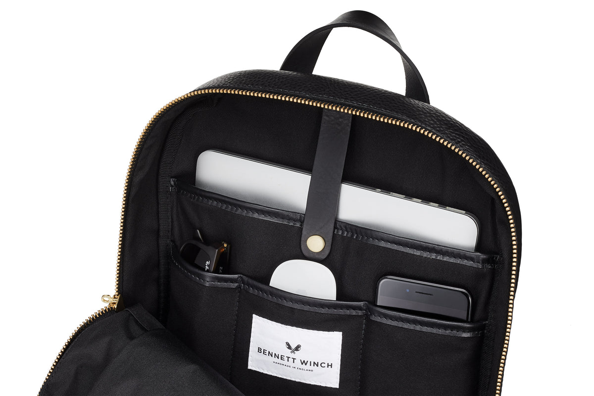 Black Leather Backpack for Men | Handmade Genuine Black Leather ...