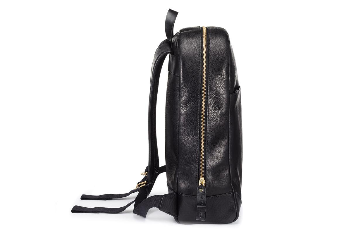 Leather Backpack - Black