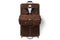 garment bag and duffel bag open view in brown