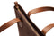 top view of zip top brown canvas tote