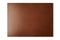 Italian veg-tanned leather desk mat in light tobacco brown