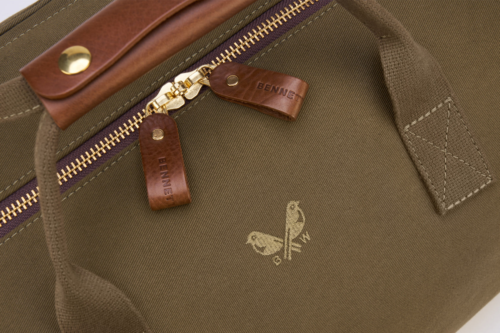 closures on weekender bag