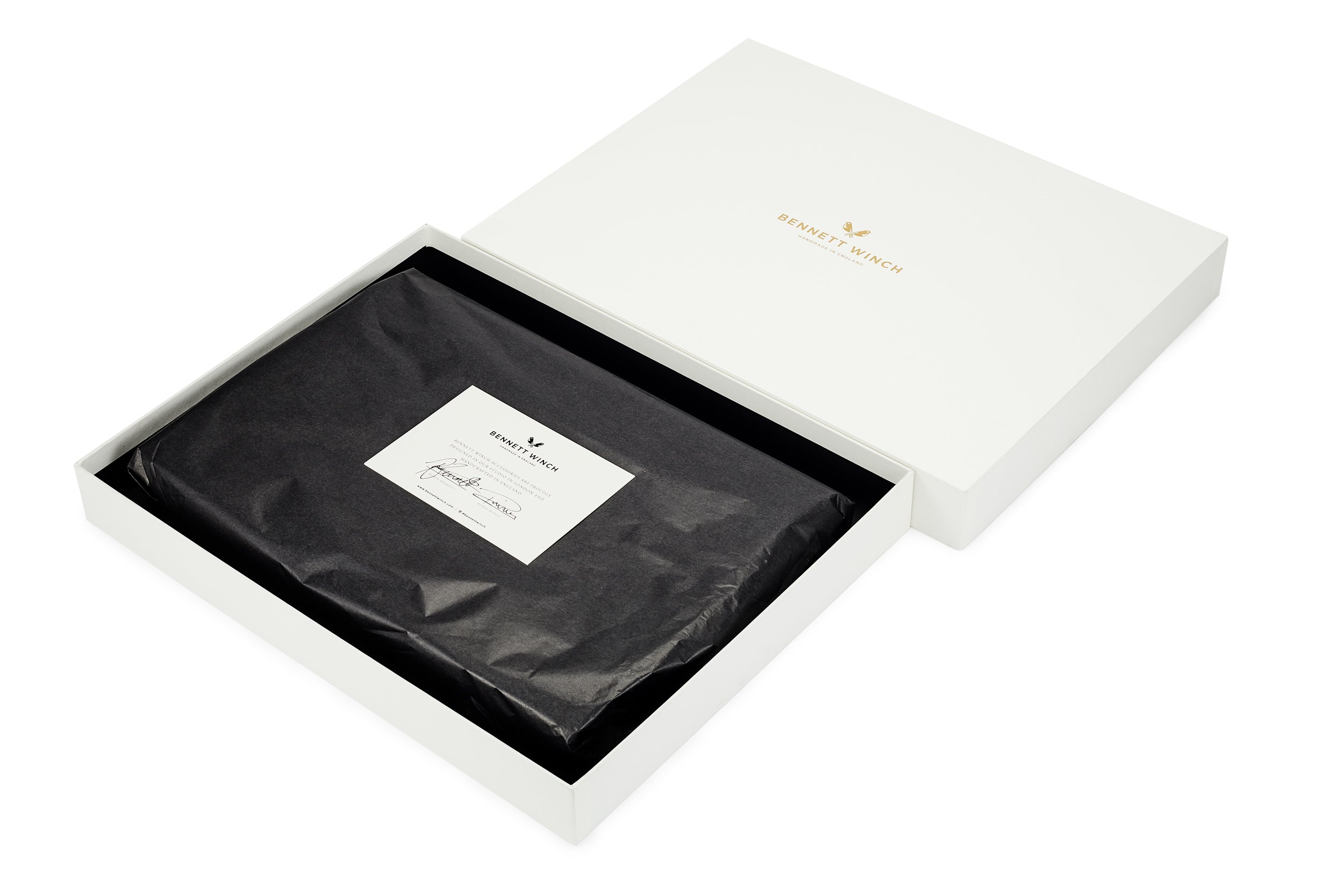 Large Folio - Black Leather