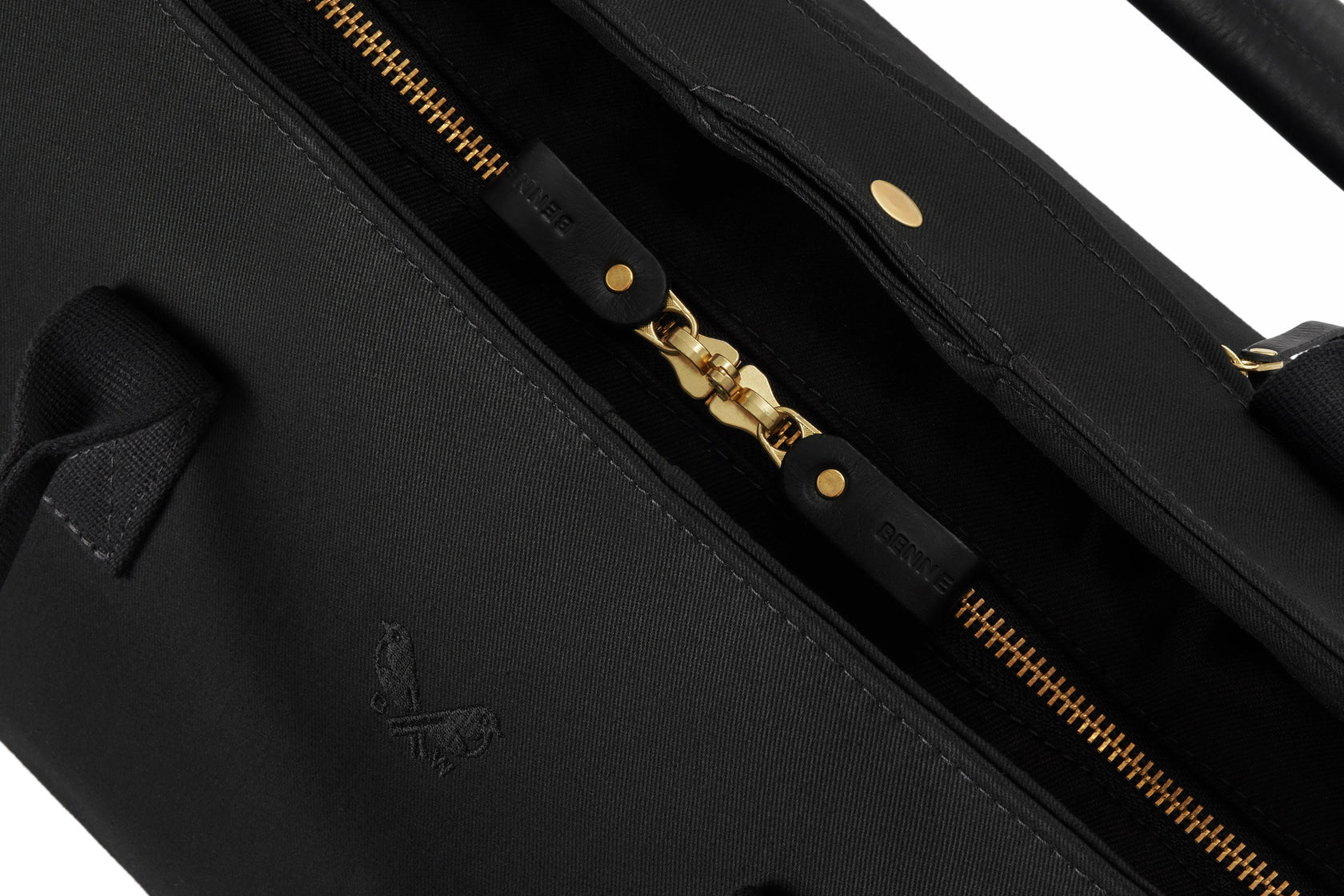 closures on suit carrier holdall bag