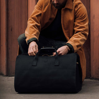 The S.C Holdall - Chocolate: Canvas Holdall Bag
