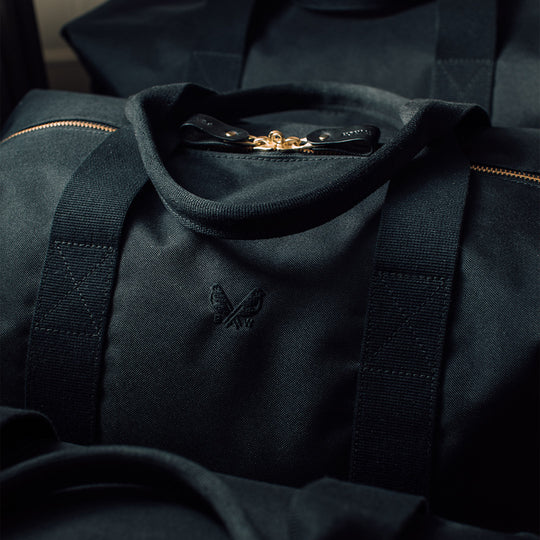 75L Black Nylon Cargo Bag | Waterproof Duffel