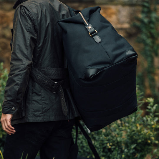 125L Black Nylon Cargo Bag | Waterproof Duffel