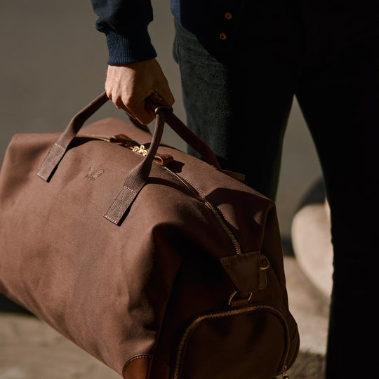 Brown Canvas Weekender | Men's Weekend Bag