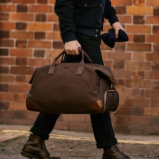 Brown Canvas Weekender | Men's Weekend Bag