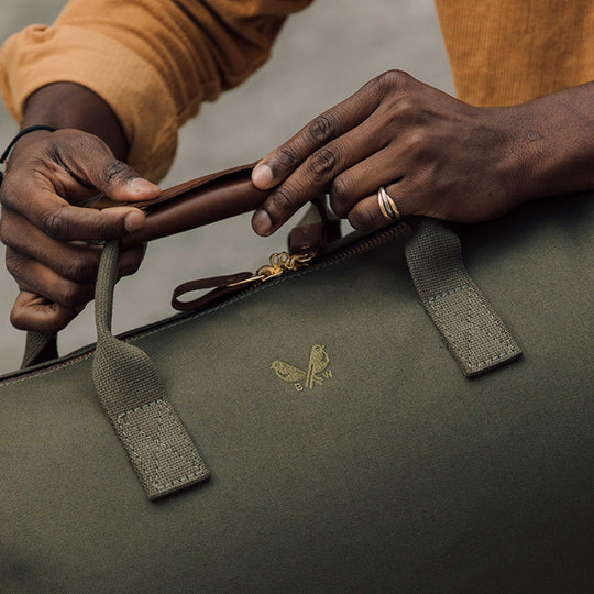 Olive Canvas Duffel Bag | Compact Overnighter