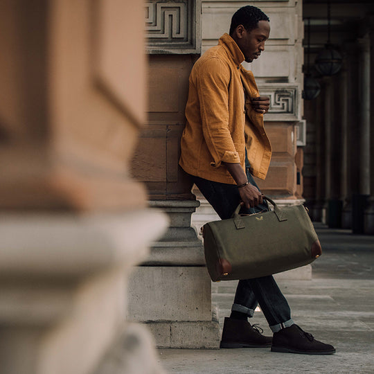 Olive Canvas Duffel Bag | Compact Overnighter