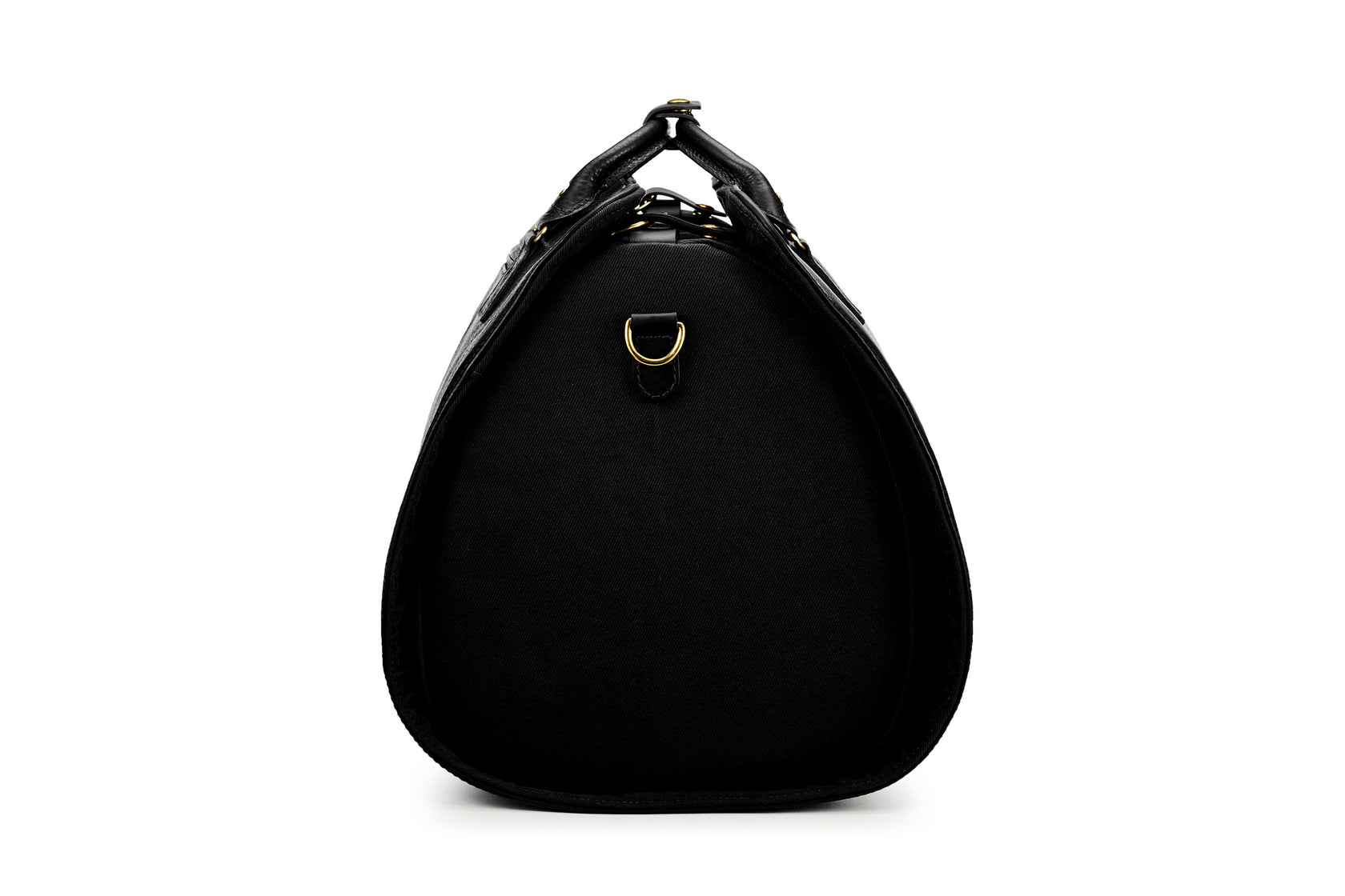 black leather suit carrier and holdall bag in one