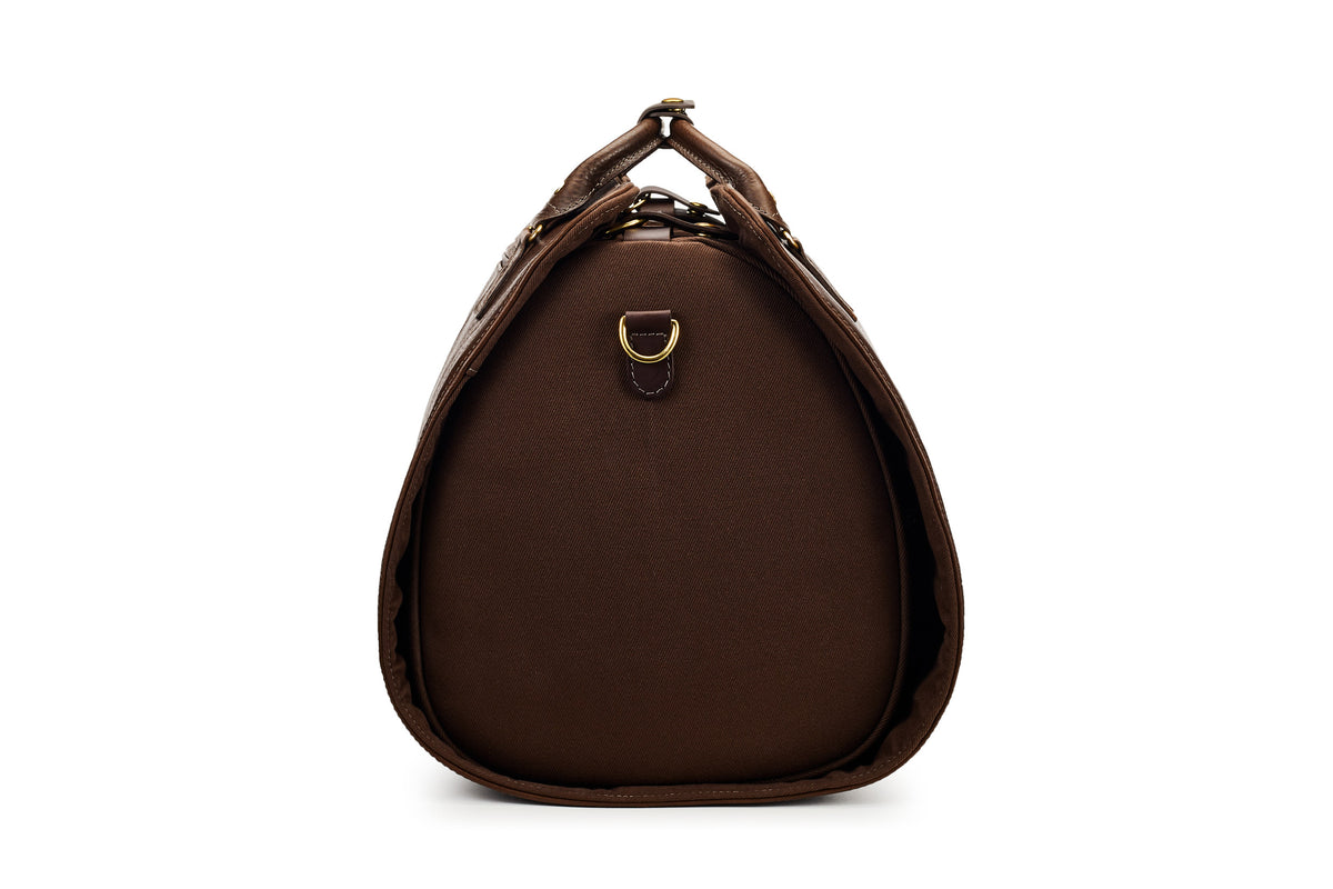 Brown Leather Suit Carrier Holdall | Brown Garment Duffel Bag – Bennett ...