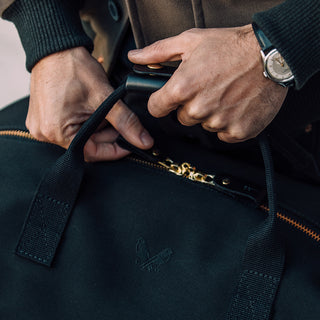 The Weekender | Black Canvas Weekender | Men's Weekend Bag – Bennett Winch